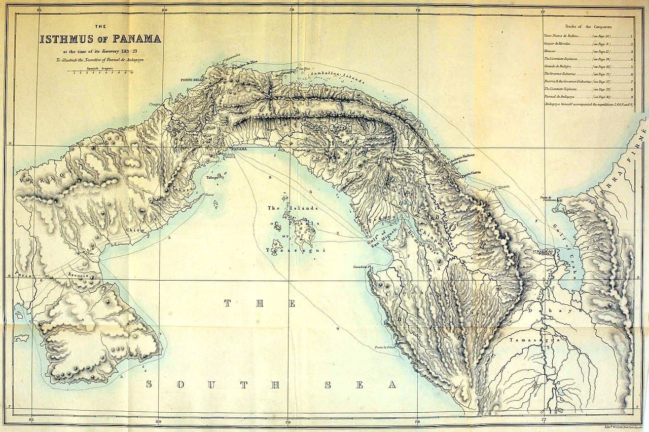 1280px The Isthmus of Panama at the time of its discovery 1513 23